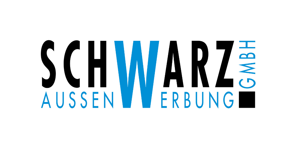 Schwarz Außenwerbung